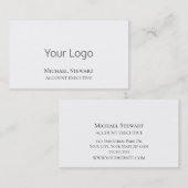 Aangepast Logo minimalistisch professioneel Visite Visitekaartje (Voorkant / Achterkant)