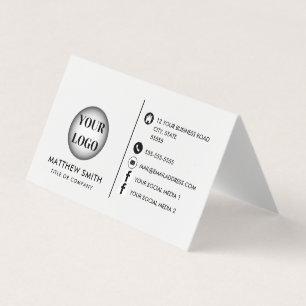 Aangepast logo Minimalistisch Visitekaartje
