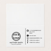 Aangepast logo Minimalistisch Visitekaartje (Buitenkant ongevouwen)