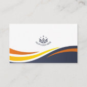 Aangepast logo Modern bedrijf golf QR-code Visitekaartje (Voorkant)