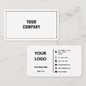 Aangepast Logo modern design Uw kleuren elegant Visitekaartje (Voorkant / Achterkant)