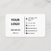 Aangepast Logo modern design Uw kleuren elegant Visitekaartje (Achterkant)