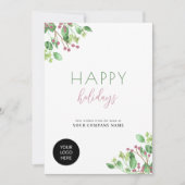 Aangepast logo modern elegant zakelijk bedrijf feestdagenkaart (Voorkant)