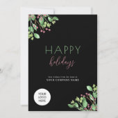 Aangepast logo modern elegant zakelijk bedrijf feestdagenkaart (Voorkant)