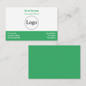 Aangepast logo modern en groen Visitekaartje (Voorkant / Achterkant)
