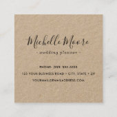 Aangepast logo modern feministisch minimalistisch  vierkante visitekaartje (Achterkant)