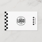 Aangepast Logo Modern Geruit Zakelijk Visitekaartje (Voorkant)