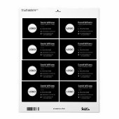 Aangepast logo modern minimalistisch etiket (Full Sheet)