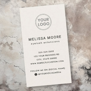 Aangepast logo modern minimalistisch licht dan ver visitekaartje