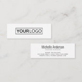 Aangepast logo modern minimalistisch mini visitekaartje (Voorkant / Achterkant)