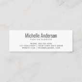 Aangepast logo modern minimalistisch mini visitekaartje (Achterkant)