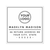 Aangepast logo modern, minimalistisch retouradres zelfinktende stempel (Design)