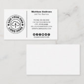 Aangepast Logo Modern Minimalistisch Sociaal Media Visitekaartje (Voorkant / Achterkant)