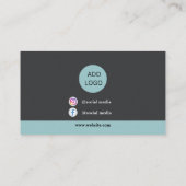 Aangepast logo modern minimalistisch visitekaartje (Achterkant)