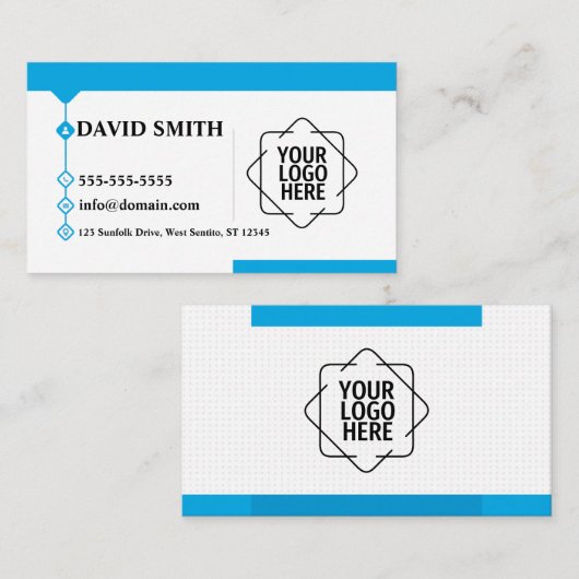 Aangepast logo modern minimalistisch visitekaartje (Voorkant / Achterkant)