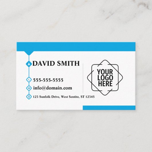 Aangepast logo modern minimalistisch visitekaartje (Voorkant)