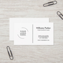 Aangepast logo modern minimalistisch wit of elke k visitekaartje