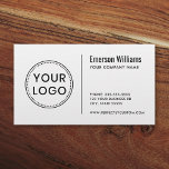 Aangepast logo modern minimalistisch wit of kleur visitekaartje<br><div class="desc">Moderne witte of om het even welke kleurenvisitekaartjes met de sjabloon van de douanelogo. Moderne,  minimale vormgeving. Lettertypen,  lettertypekleuren en achtergrondkleuren kunnen met het ontwerpgereedschap worden gewijzigd.</div>