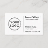 Aangepast logo modern minimalistisch wit of kleur visitekaartje (Voorkant)
