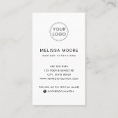 Aangepast logo modern, minimalistisch wit verticaa visitekaartje (Voorkant)