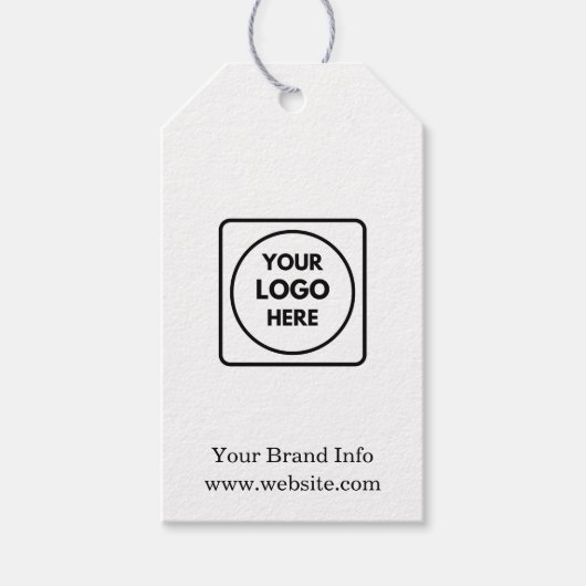 Aangepast logo | Modern minimalistisch zakelijk on Cadeaulabel (Voorkant)