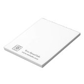 Aangepast logo | Modern minimalistisch zakelijk on Notitieblok (Linkerzijde)