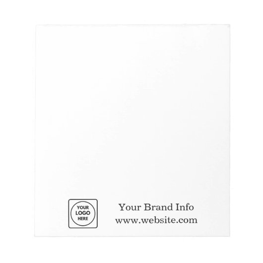 Aangepast logo | Modern minimalistisch zakelijk on Notitieblok (Voorkant)