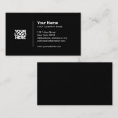 Aangepast logo modern minimalistisch zwart of elke visitekaartje (Voorkant / Achterkant)