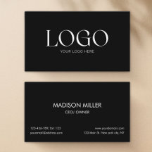 Aangepast Logo Modern Minimalistisch Zwart Wit