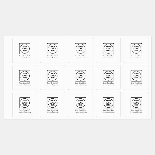 Aangepast logo | Modern minimalistische zakelijke Labels (Vel)