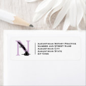Aangepast LOGO modern NOTARY AGENT Return-adres Etiket (Insitu)