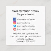 Aangepast Logo modern Oranje rood Vierkante Visitekaartje (Achterkant)