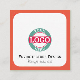 Aangepast Logo modern Oranje rood Vierkante Visitekaartje