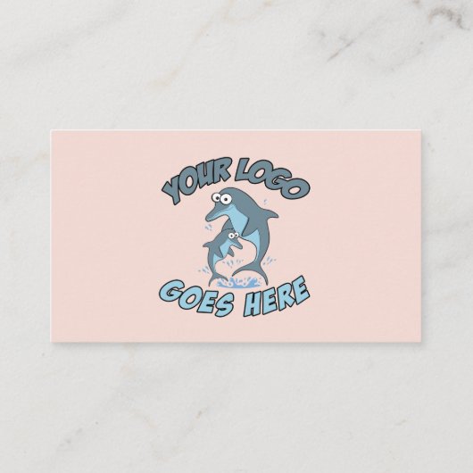 Aangepast Logo Modern Roze Visitekaartje (Achterkant)