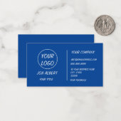 Aangepast Logo modern wit of elke kleur profession Notitiekaartje (Voorkant / Achterkant in situ)