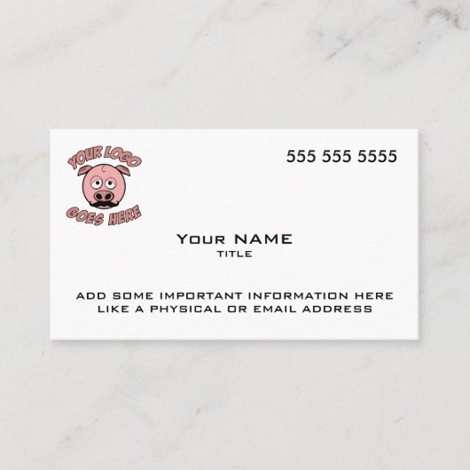 Aangepast Logo modern wit Visitekaartje (Voorkant)