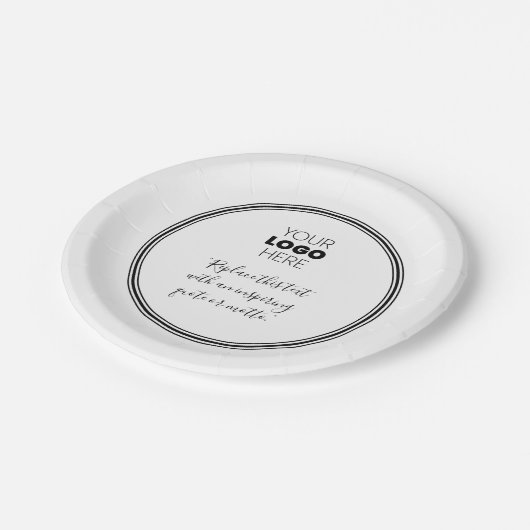 Aangepast Logo modern zwart witboek Bord (Gekanteld)