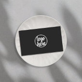 Aangepast Logo moderne, minimale matte zwart Visitekaartje