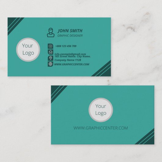 Aangepast logo moderne visitekaartje (Voorkant / Achterkant)