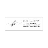 Aangepast Logo-monogram adres Zelfinktende Stempel (Design)