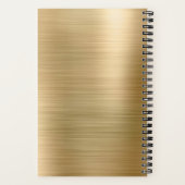 Aangepast Logo Monogram Gouden Reis Notitieboek (Achterkant)