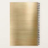 Aangepast Logo Monogram Gouden Reis Planner (Achterkant)