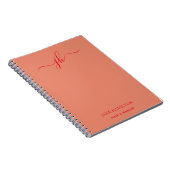 Aangepast logo monogram script naam notitieboek (Rechterzijde)