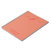 Aangepast logo monogram script naam notitieboek (Linkerzijde)