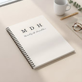 Aangepast Logo Monogram Script Naam Notitieboek