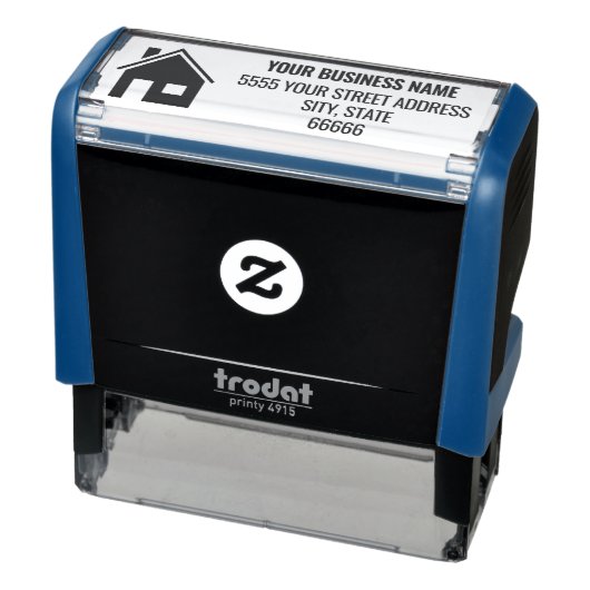 Aangepast logo naam adres zelf-inktkussen stempel (Product)