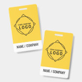 Aangepast logo naam badge | Gepersonaliseerde bedr (Voor- en achterkant)
