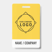 Aangepast logo naam badge | Gepersonaliseerde bedr (Achterkant)