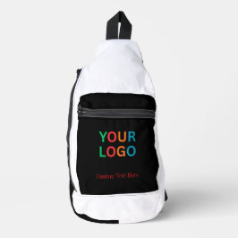 Aangepast logo & naam stijlvolle sling tas ontwerp