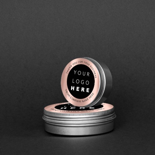 Aangepast Logo Naam Web Roos Modern Bedankt Ronde Sticker